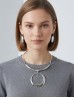 CIRCLED STATEMENT NECKLACE WITH EARRING SET